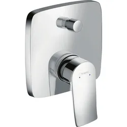 hansgrohe Metris Einhebel-Wannenmischer Unterputzmodell eckig, Sicherungskombination, 31451000