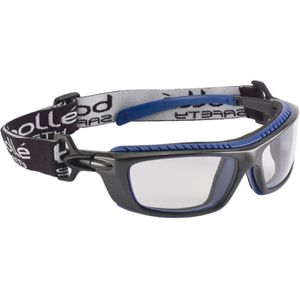 Bolle Schutzbrille Baxter, klar, Bügelbrille, schwarz-blau