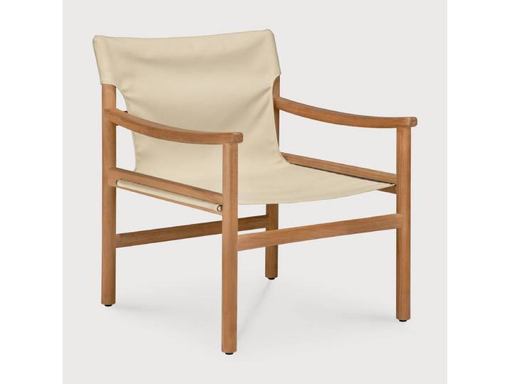 Ethnicraft Safari Outdoor-Loungesessel Teak/Stoff Dune