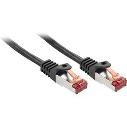 LINDY 47370 RJ45 Patchkabel CAT 6 S/FTP 0.30 m Schwarz Geschirmt 1 St.