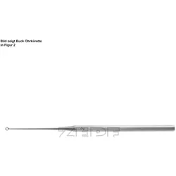 Buck Ohrkürette gebogen stumpf Fig. 00 Ø 1,8 mm