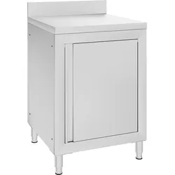 Gewerblicher Arbeitstisch mit Schrank 60x60x96 cm Edelstahl