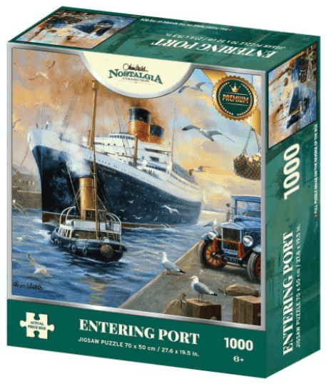 Kidicraft Nostalgia Collection 1000 Piece Jigsaw Puzzle for Adults, Seafaring Elegance, 1000 Pieces