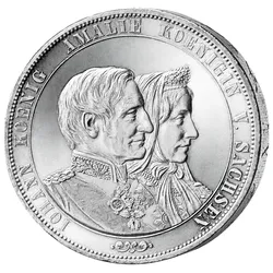 Letzter Deutscher Silbertaler | Doppeltaler Sachsen 1872
