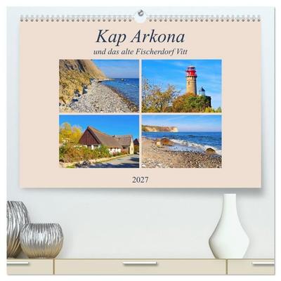 Kap Arkona und das alte Fischerdorf Vitt (hochwertiger Premium Wandkalender 2027 DIN A2 quer), Kunstdruck in Hochglanz