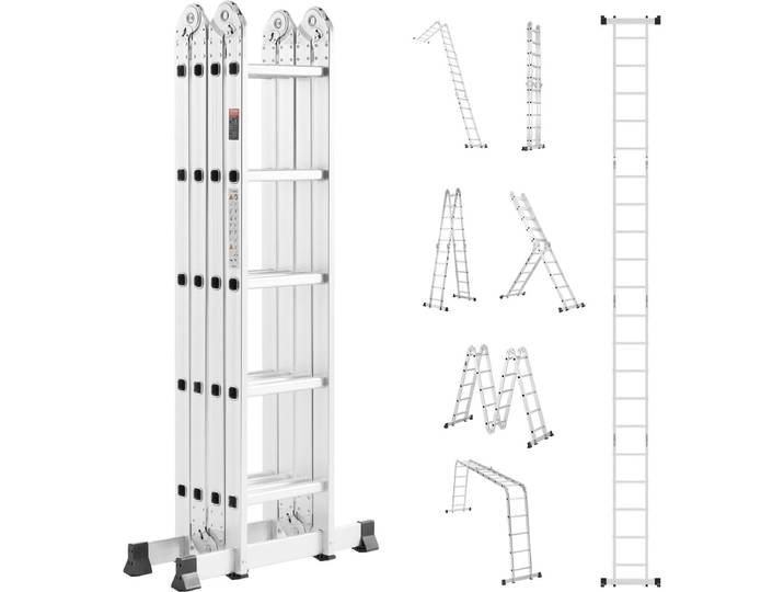 VEVOR Multifunctionele Ladder Multifunctionele Ladder Ladderframe 7-In-1 5 Treden 5750mm