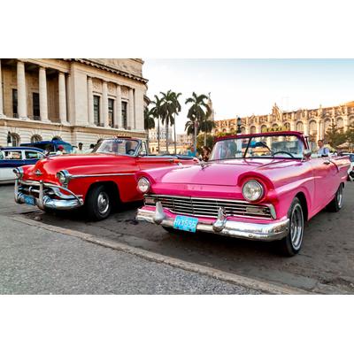 Fototapete PAPERMOON "Havana Oldtimers", bunt, B:3,5m L:2,6m, Vlies, Tapeten