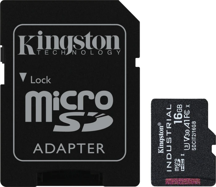 Kingston MicroSDHC 16GB Industrial + SD-Adapter