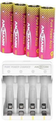 Ansmann AA 3500 mAh Charging Bundle rose