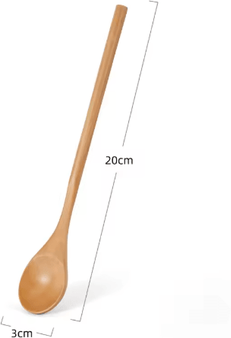 Inspire Picks Natural Wooden Tea Spoon Set Long Coffee & Dessert Stirring Spoons 2