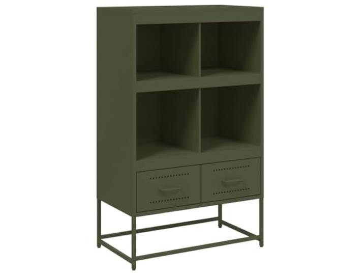 Modernes Highboard mit Stauraum für die Einrichtung, stabiles Highboard aus kaltgewalztem Stahlblech, pflegeleichtes mit glatter Oberfläche, Elegantes zur Aufbewahrung