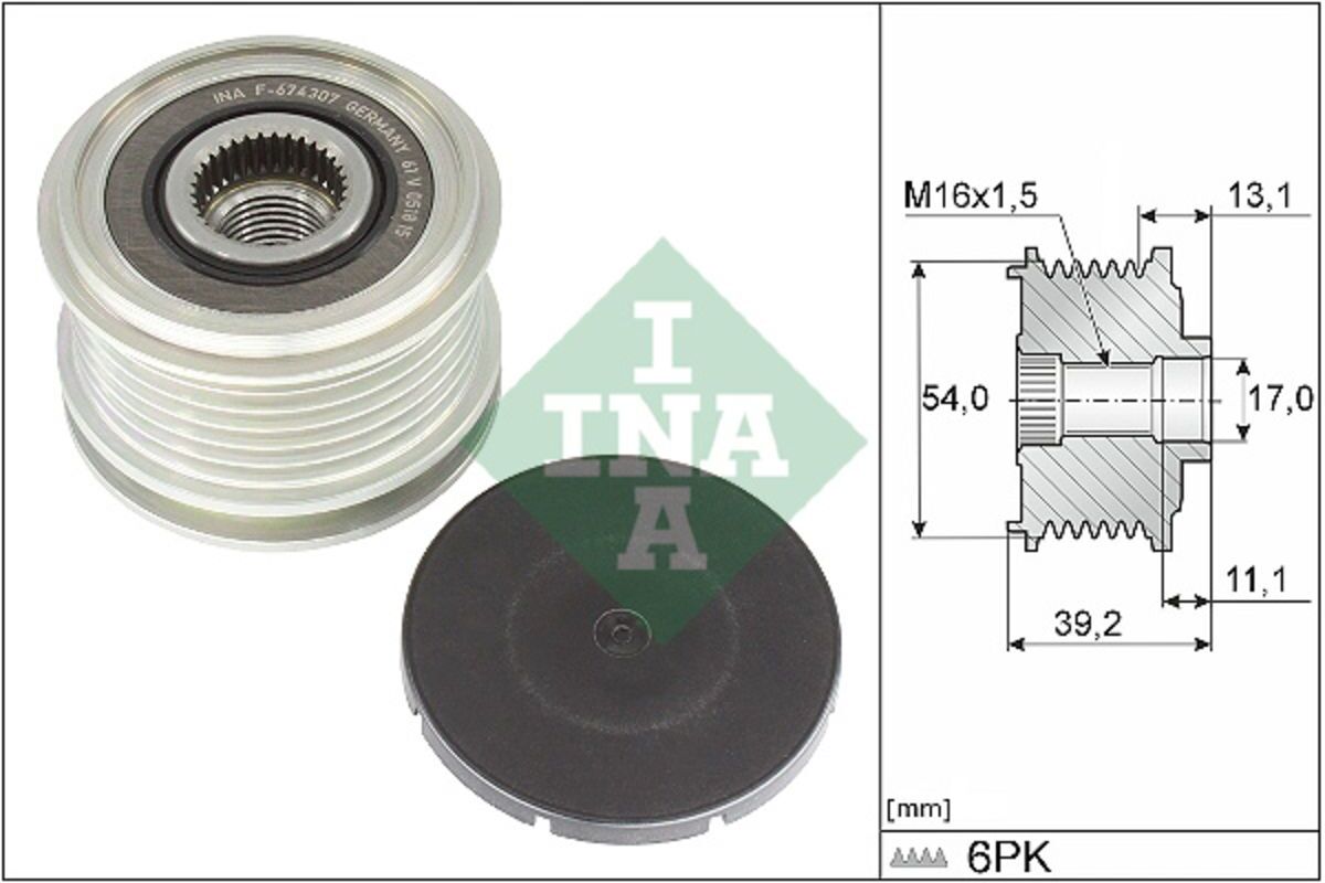 Riemenscheibe, Generator Schaeffler INA 535 0375 10