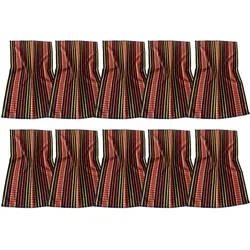 Casativo, Geschirrtuch, 10er-Set Grubentuch 100% Baumwolle 50 x 90cm: Saugstarkes Geschirrtuch & Mehrzwecktuch, rot-schwarz