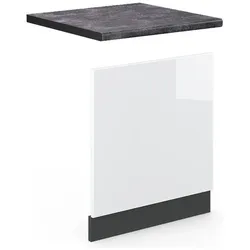 Vicco Frontblende Fame-Line, Geschirrspülerblende, Weiss, Schwarz