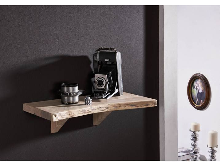 Étagère murale 60x30 Acacia laqué Natural stone FREEFORM #137