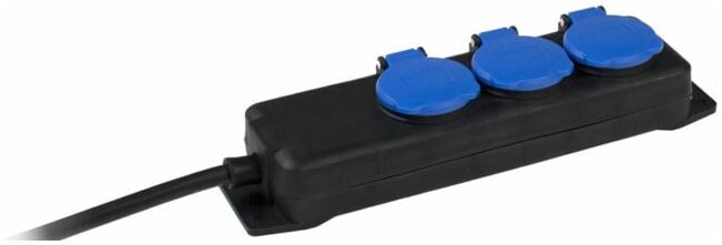 as-Schwabe Multiprise 3 prises sans interrupteur avec couvercle rabattable ; as - Schwabe (38601)