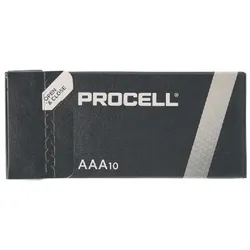 Packung mit 10 AAA-Batterien (L03) Duracell Procell Id2400Ipx10 Alkaline (Zn/Mno2) 1,5 V 1.255 mAh