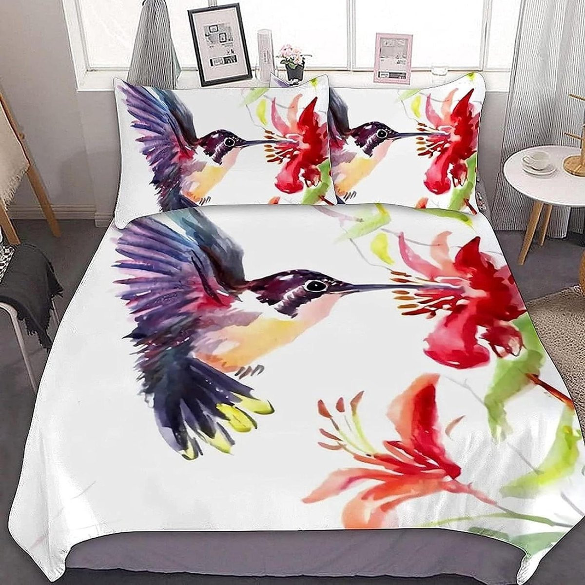 Wit omkeerbaar dekbedovertrek set 200x200 cm