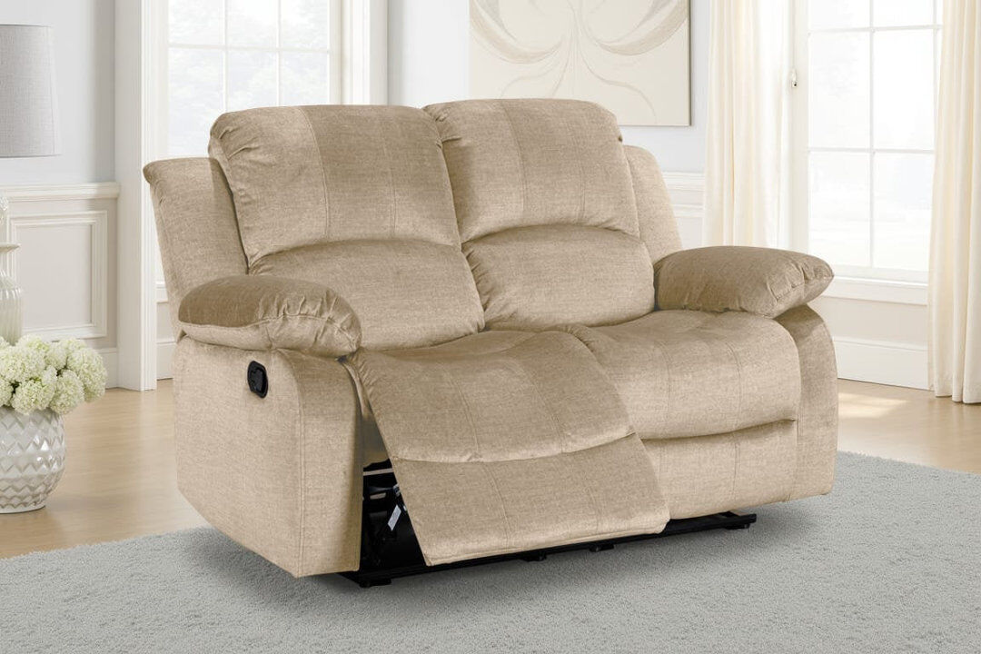 Latitude Run Alaiyna Wide Home Theater Recliner Recliner Manual Beige 2