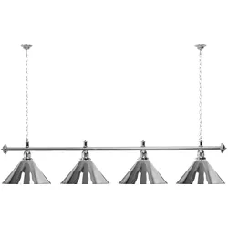 Billard Lampe 4 Schirme silber ohne Glas / silberfarbene Halterung