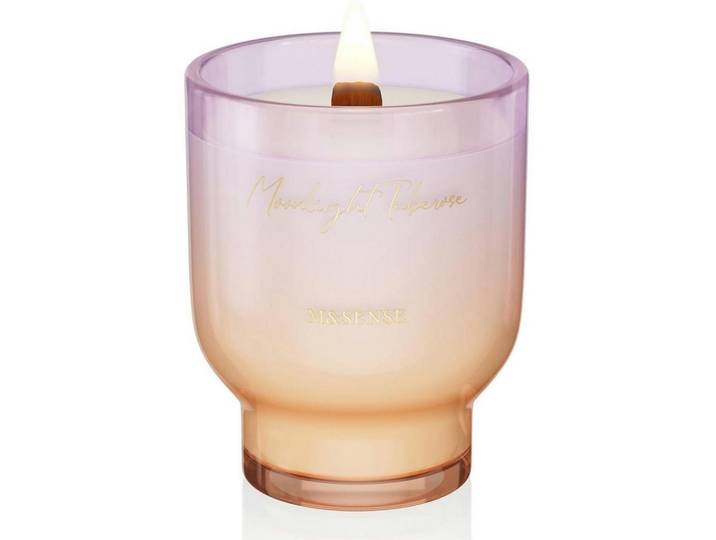Duftkerze Mondschein-Tuberose Holzdocht 470g, Mehrfarbig, Paraffin, 16.2 cm, Dekoration, Kerzen & Kerzenhalter, Duftkerzen