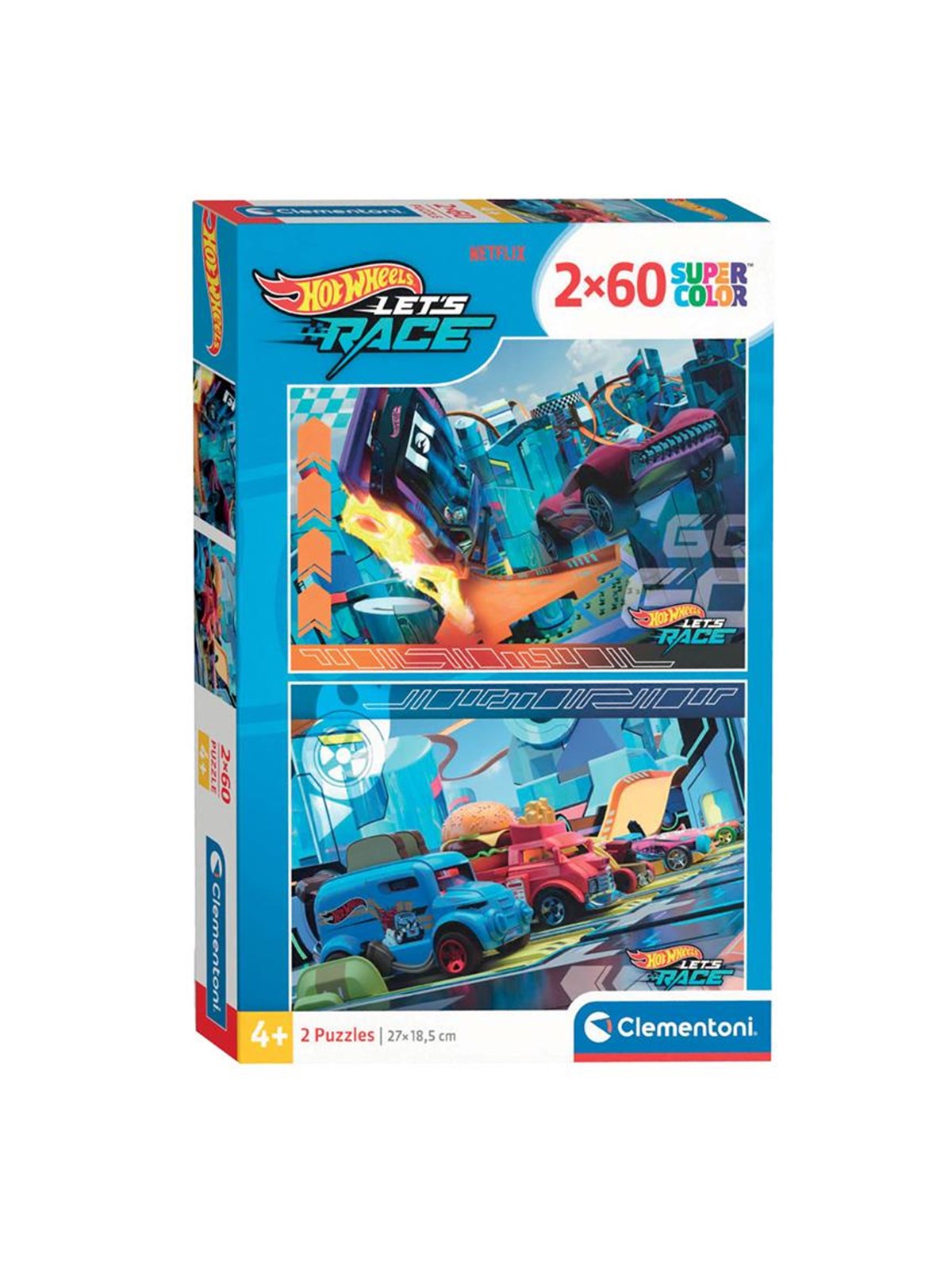 Clementoni Hot Wheels Super Colour Jigsaw Puzzle (2x20)