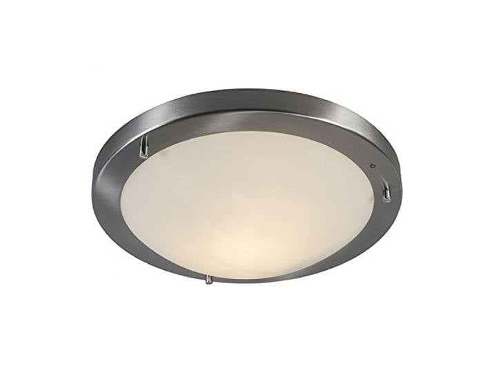 Qazqa yuma - Plafonnier - 1 lumière - Ø 310 mm - Acier - Design\, Moderne - éclairage extérieur - Salle de bains