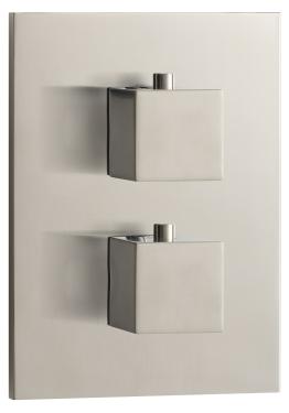 Herzbach LIVING Thermostat-Farbset 3 Verbraucher eckig eckig Edelstahl