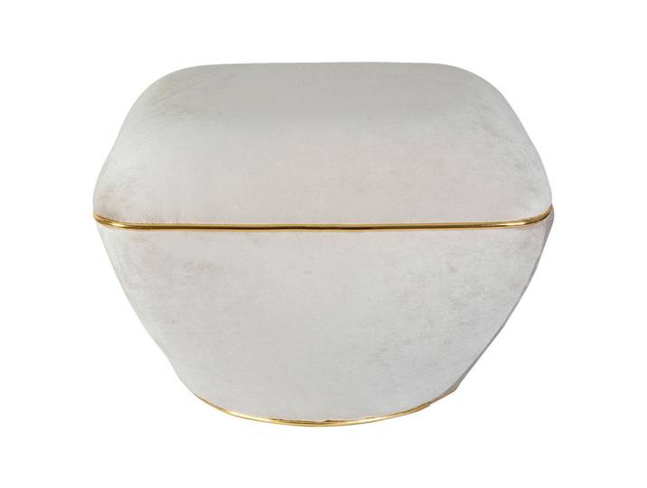 Kayoom Hocker, Taupe, Gold, Metall, 42.5 cm, Wohnzimmer, Hocker, Sitzhocker