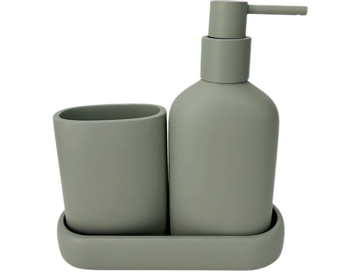 Badezimmer-Set Kim grün Polyresin