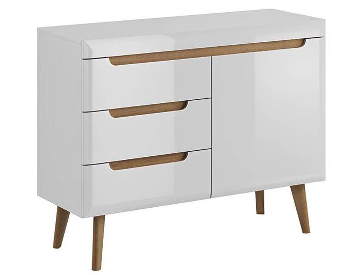 Xlmoebel Kombikommode Hochglanz Sideboard mit stilvollem Design und Stauraum (Kommode, 1 St., Kommode NORDI NKSZ107), Hergestellt in Europa