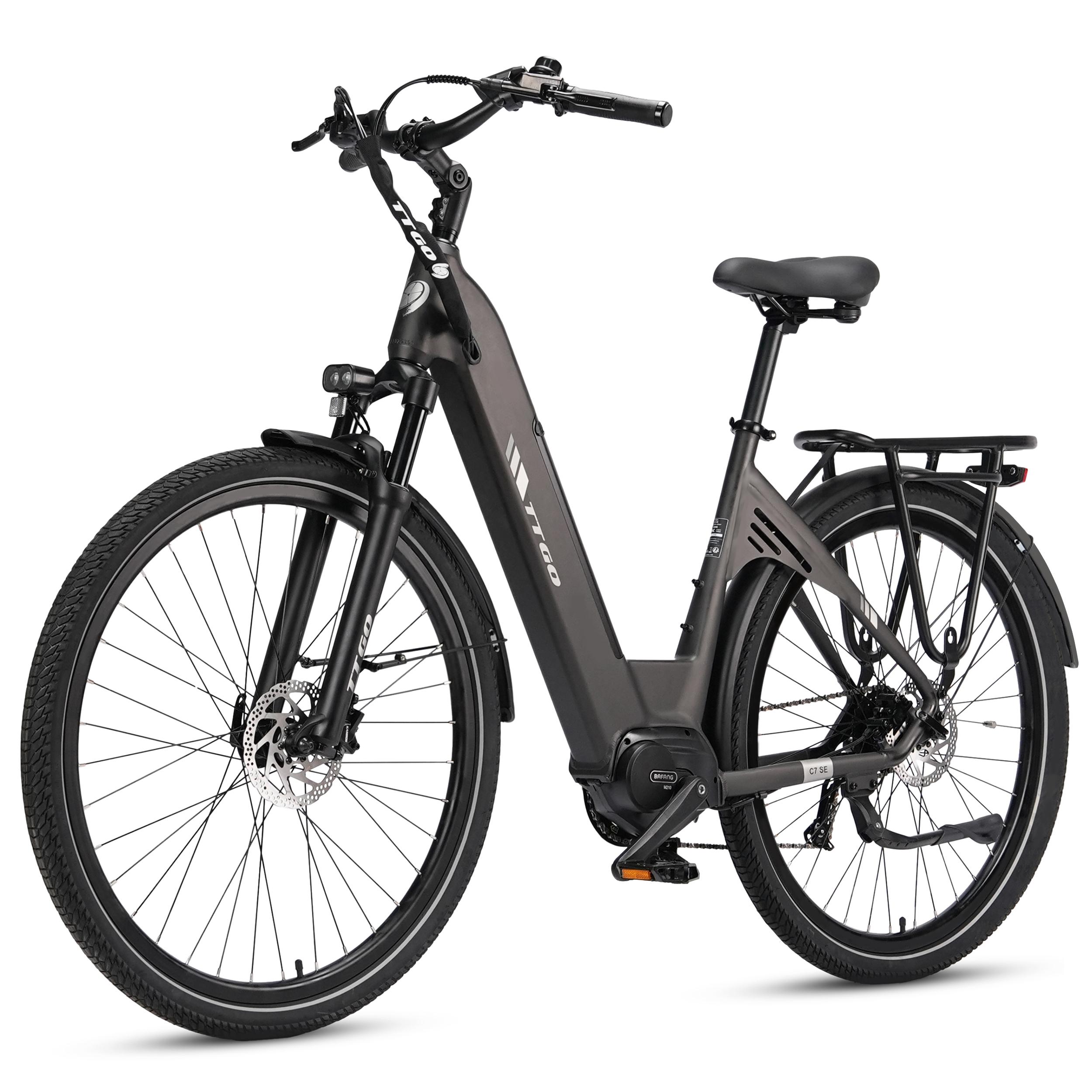 TTGO C7 SE Pedelec für Erwachsene, 36V 18Ah Akku, 28"×2,0 Zoll Reifen, Elektrofahrrad für Stadt- und Arbeitswegpendeln