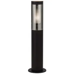 Stehlampe Sockelleuchte Außenleuchte E27 Edelstahl rauch schwarz Pollerlampe