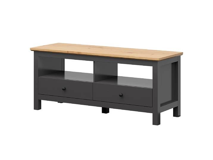 TV-Rack Spanplatte, foliert Grau 137 x 59 x 47cm