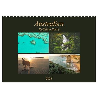 Australien - Farbige Vielfalt (Wandkalender 2026 DIN A2 quer), CALVENDO Monatskalender
