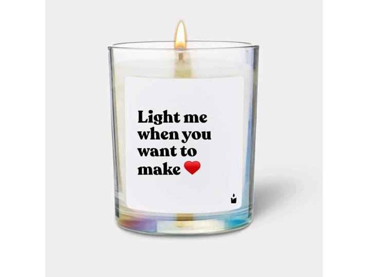 Duftkerze Rainbow Flowery Light me when you want to make love