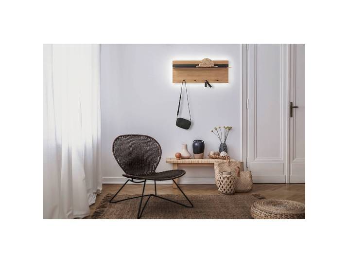 Porte-manteau mural Smara II 75 x 30 x 29cm Marron/Noir