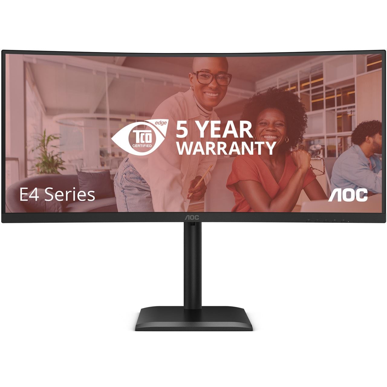 34" (86,36cm) AOC Curved CU34E4CV schwarz 3440x1440 1xDisplayPort 1.4 / 1x USB-C mit Displayport / 2xHDMI 2.0