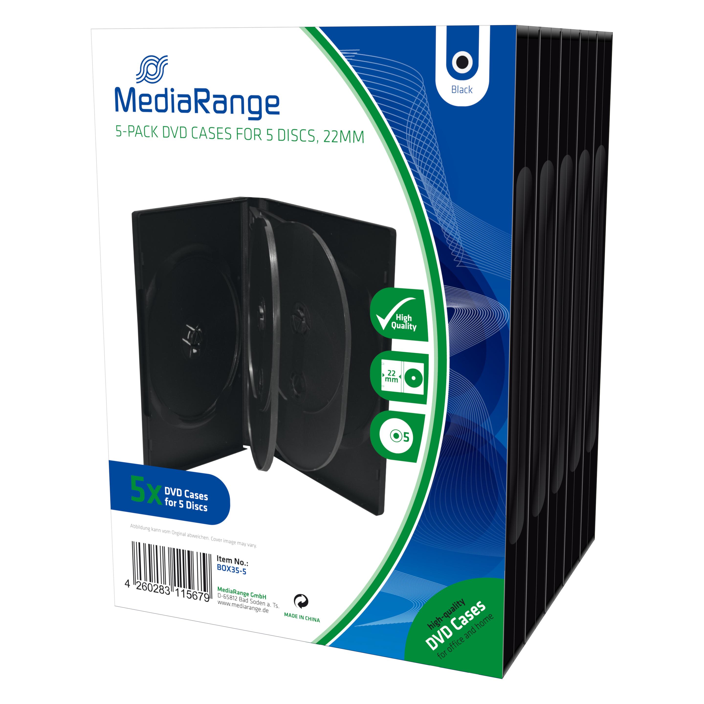 MediaRange DVD-Hüllen für 5 Discs (BOX35-5)