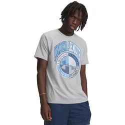 UNDER ARMOUR Varsity Crest T-Shirt Herren 011 - mod gray light heather/wham blue L