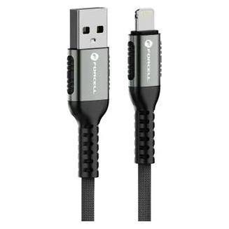 Forcell Cable F-ENERGY C257 cable USB A to Lightning 2,4A 12W Cafule 0,5 m black (0.50 m, 12 W) (C257-05)