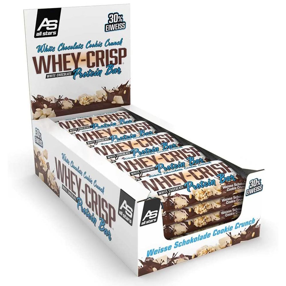 All Stars Whey-Crisp Bar White Chocolate Cookie Crunch 25x50 g Riegel