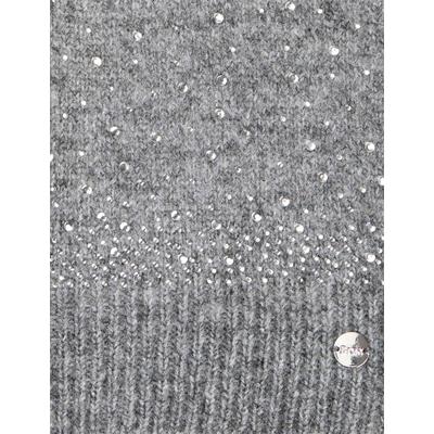Strickmütze BRAX "Style MIA", Damen, Gr. 0SIZE, grau, Strick, Materialmix, Mützen Strickmütze