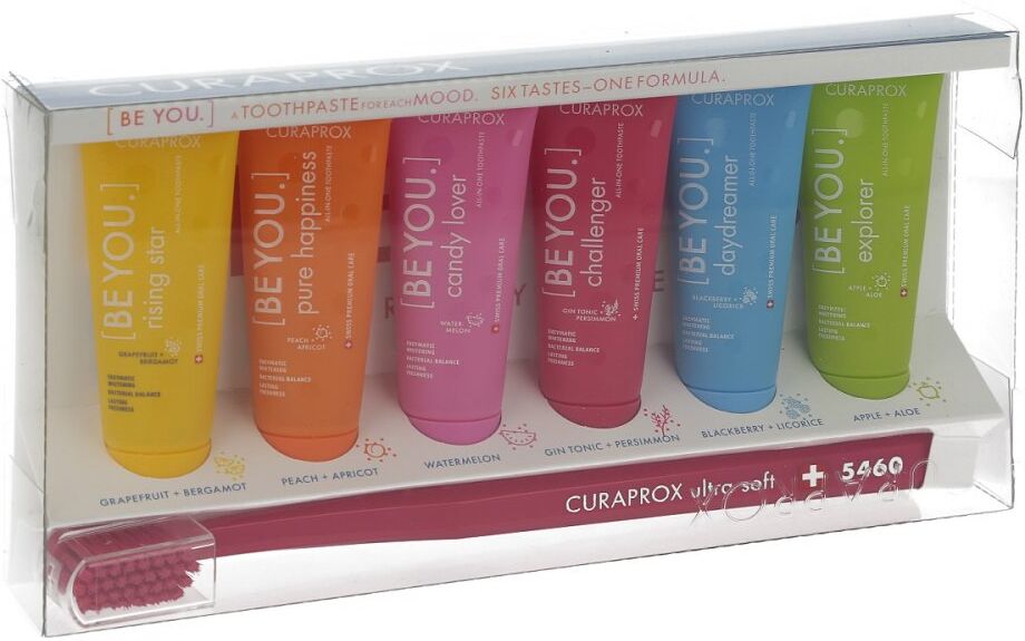 Curaprox be you Mix-set 6 Zahnpasten+1-zahnb. 6X10ml