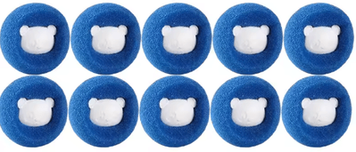 Inspire Picks Reusable Pet Hair Remover Ball Laundry Pet Hair Remover & Washing Machine Lint Catcher For Cat And Dog Fur blue 10pcs