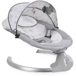 Cangaroo Babywippe Ari Musikfunktion Timer Fernbedienung Moskitonetz Bluetooth grau