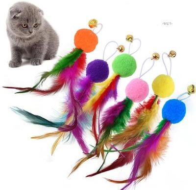 Inspire Select Interactive Cat Feather Toy Refill Set With Bell Mouse, Worm & Foam Ball Teaser Accessories For Kittens And Indoor Cat tht 2 50pcs