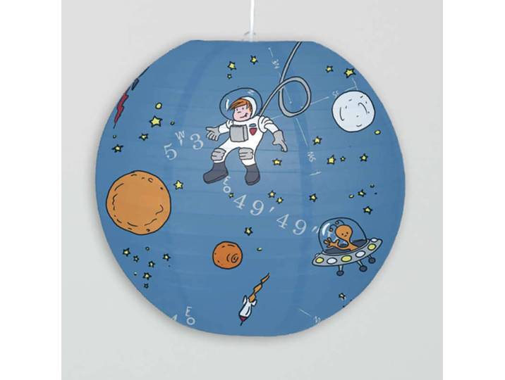 Lampenschirm Raumfahrt Ø 40cm Blau