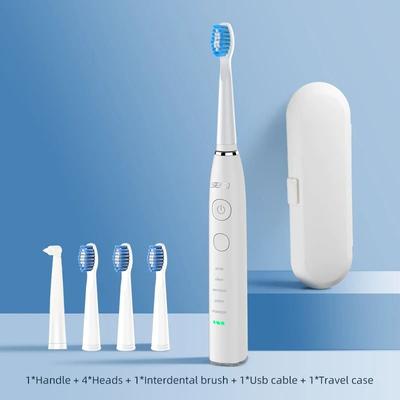 Uplifted Finds Seago Electric Sonic Toothbrush USB Rechargeable With 4 Replacement Heads And Travel Box white
