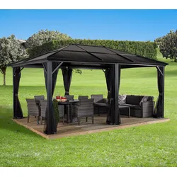 Sojag Pavillon Meridien 12x16,anthrazit,365 x 485 x 270 cm (L x B x H)